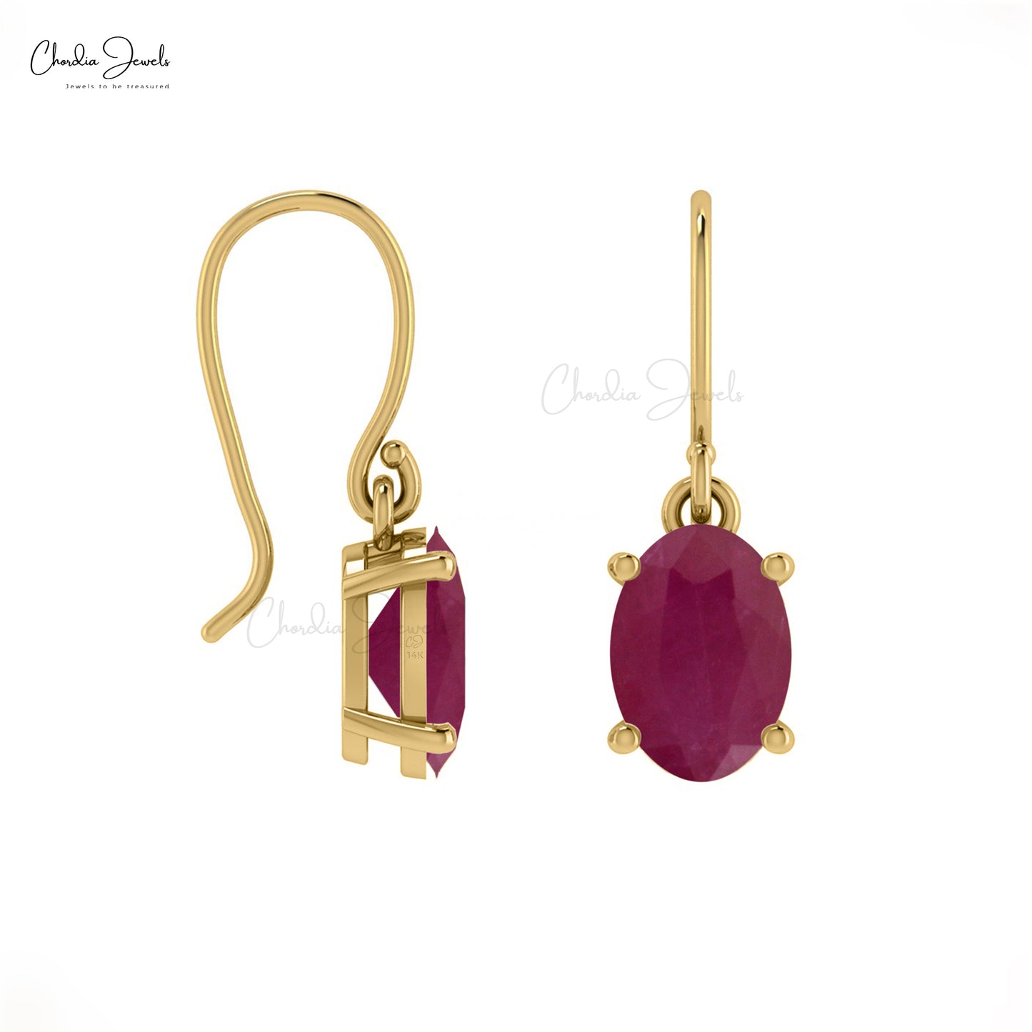 Ruby earrings drop 2025
