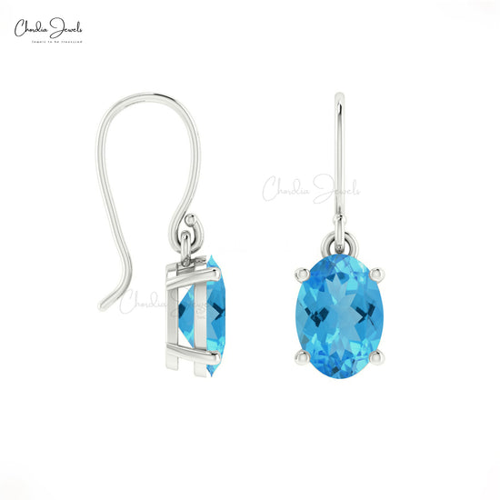 Buy Swiss Blue Topaz Dangle Earring