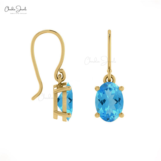 Buy Swiss Blue Topaz Dangle Earring