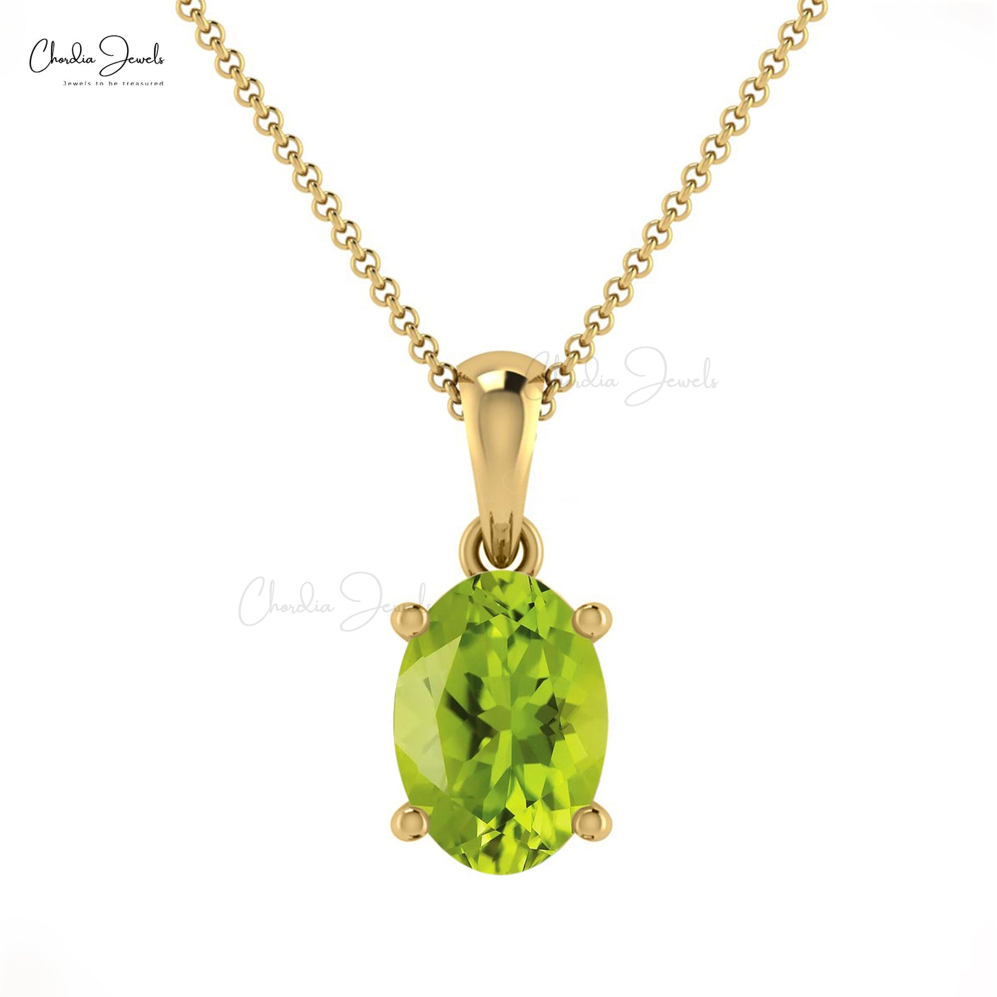 Buy Peridot Solitaire Pendant