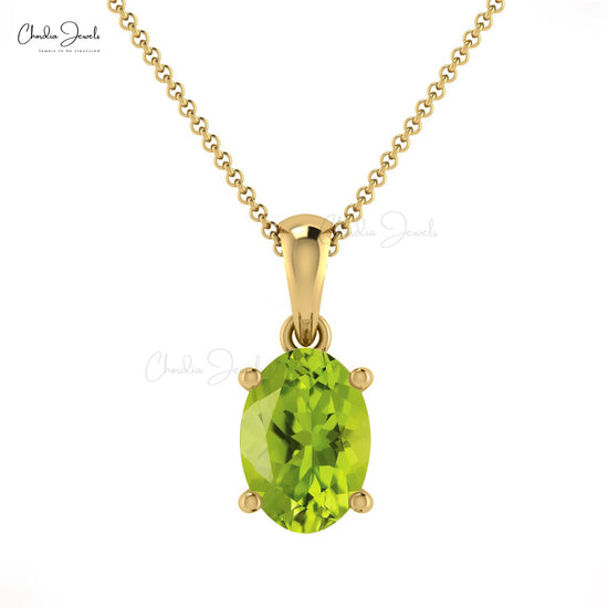 Buy Peridot Solitaire Pendant