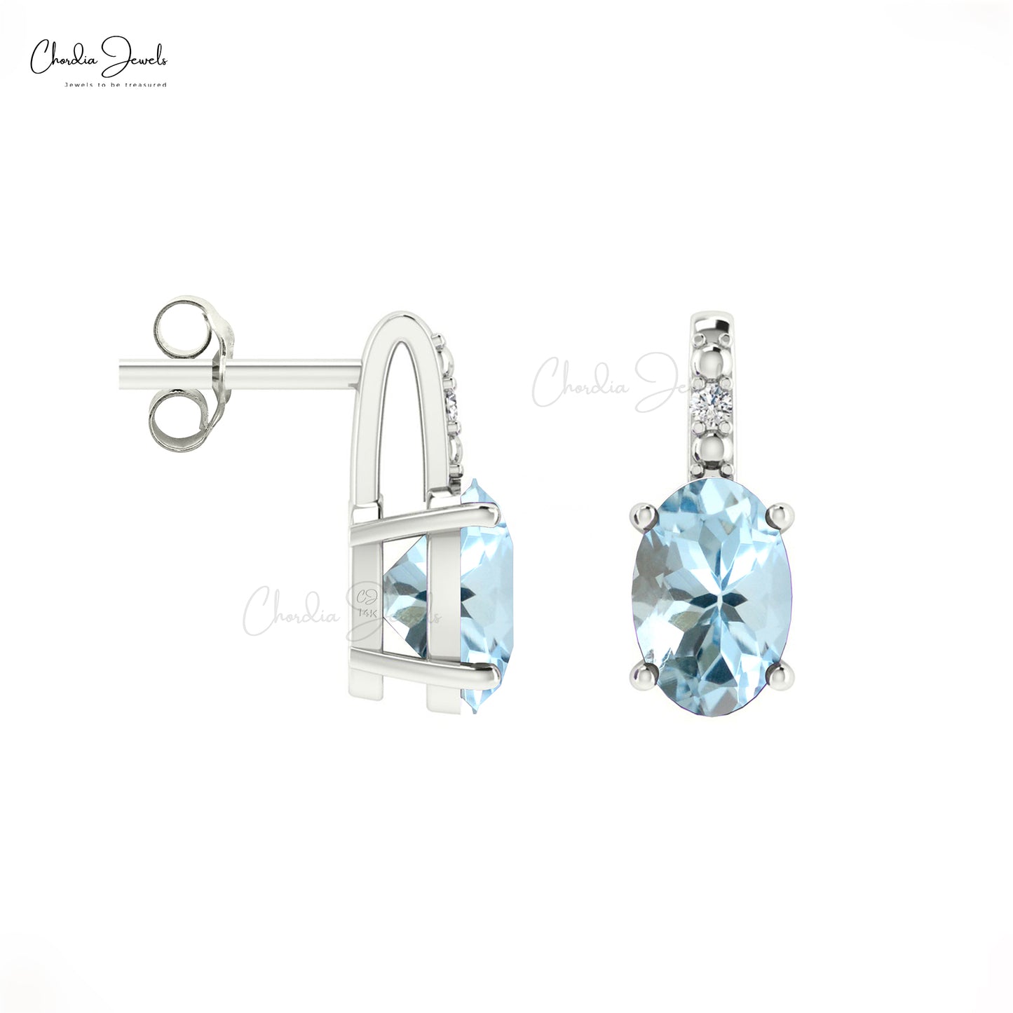 Buy Aquamarine Earrings		