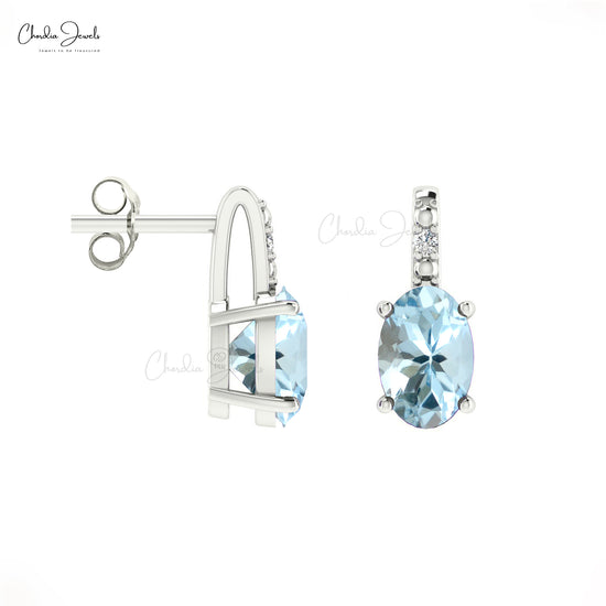 Emerald Cut Aquamarine with Diamond Halo Studs Earrings – Five Star Jewelry  Brokers
