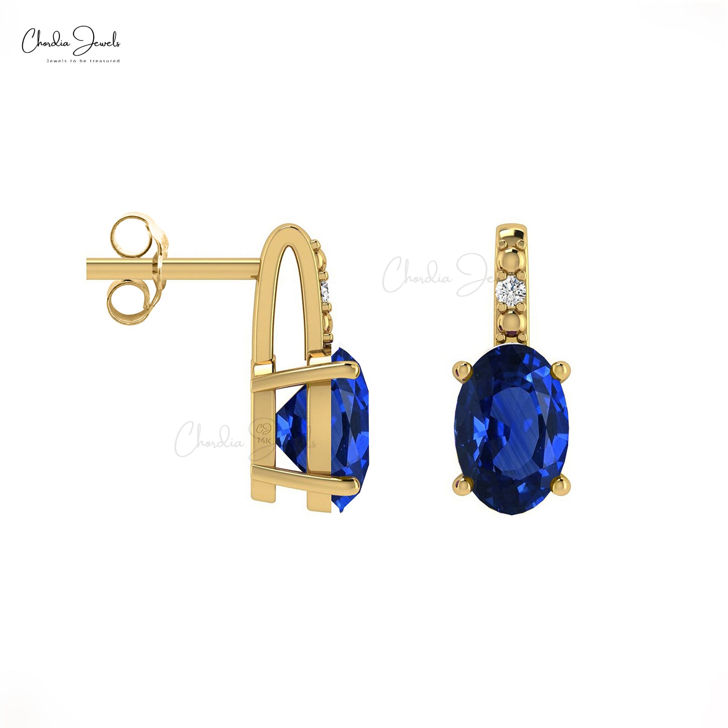 Buy Blue Sapphire Earrings