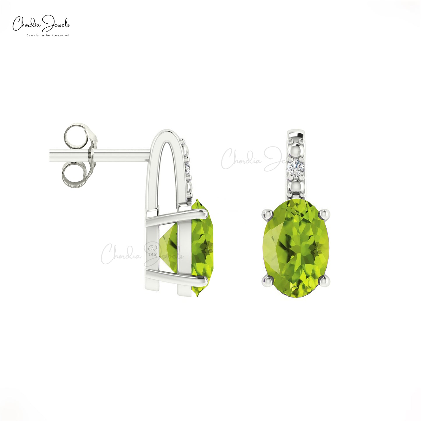 Buy Peridot Dainty Earrings