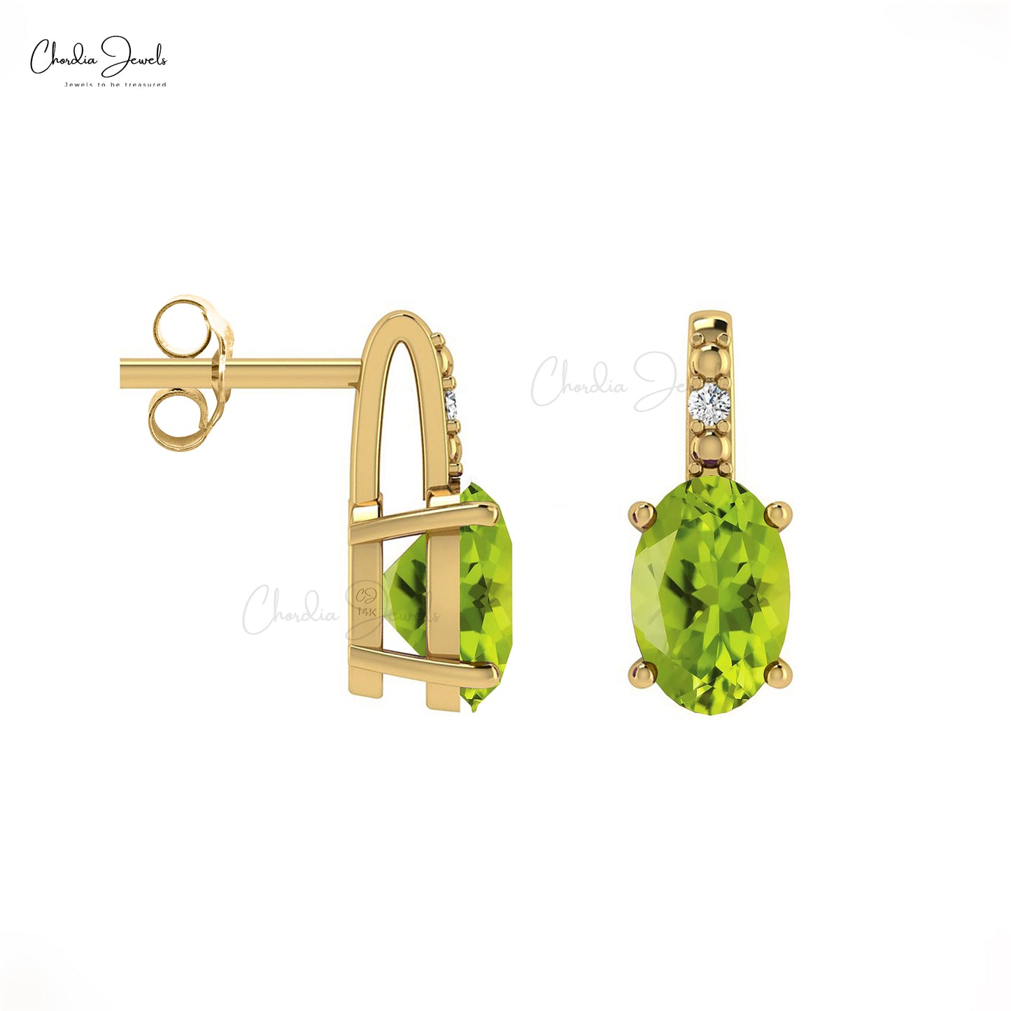 Buy Peridot Dainty Earrings