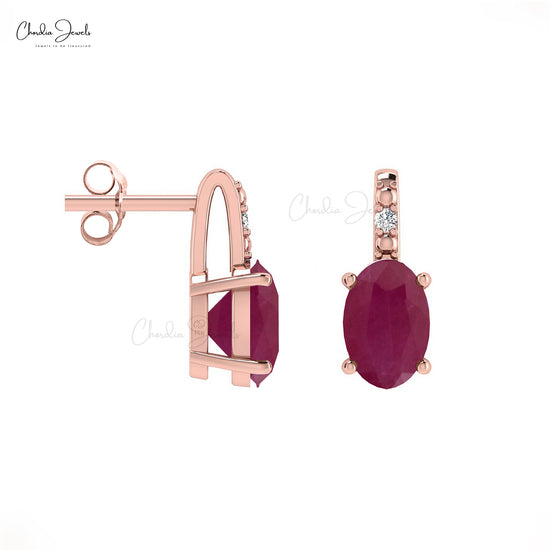 ruby diamond earrings