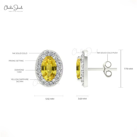 14k gold diamond halo earrings