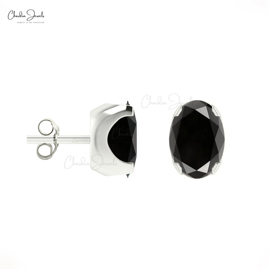 Buy Black Diamond Solitaire Earrings