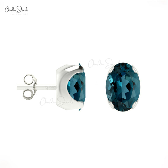 Buy London Blue Topaz Solitaire Earrings