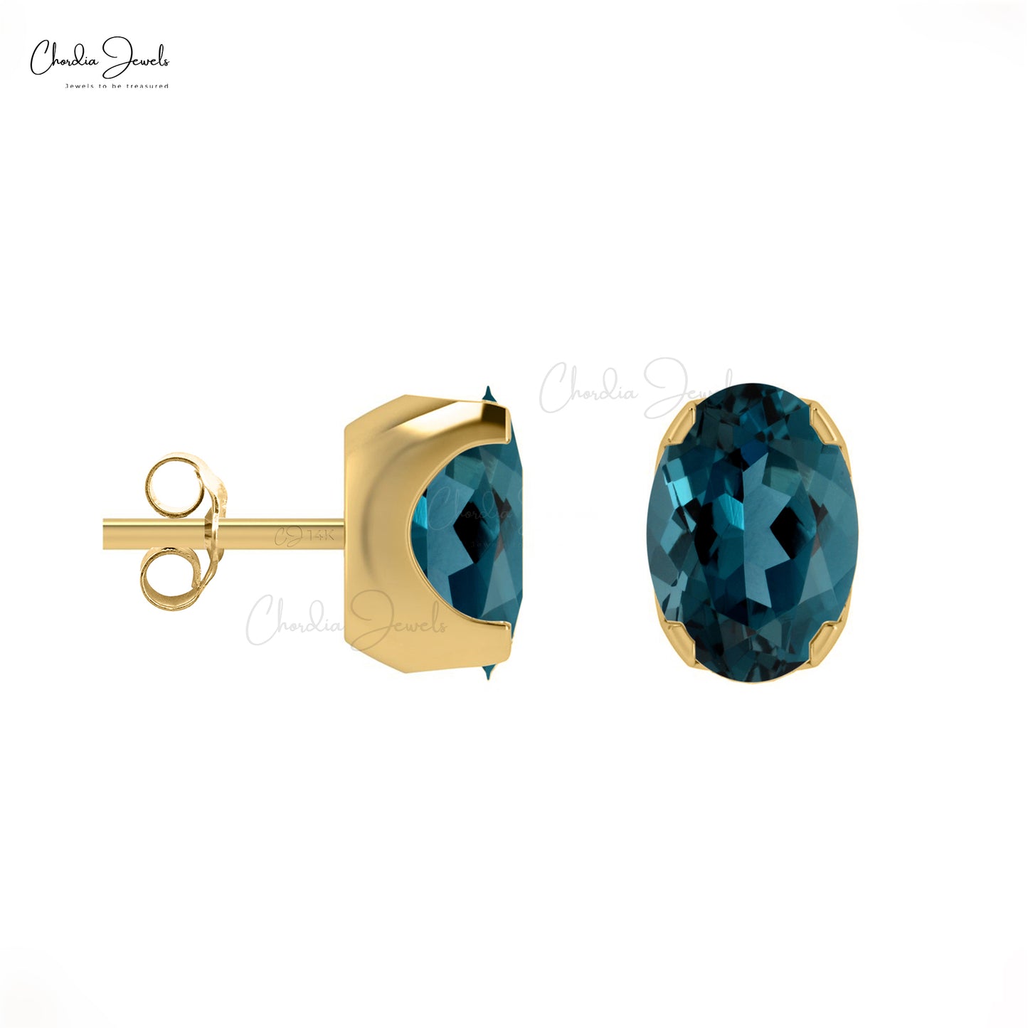 Buy London Blue Topaz Solitaire Earrings