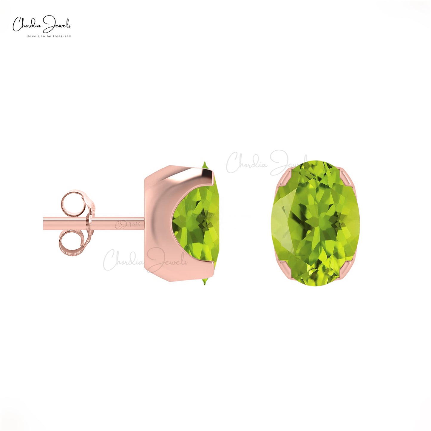 Peridot Solitaire Earrings