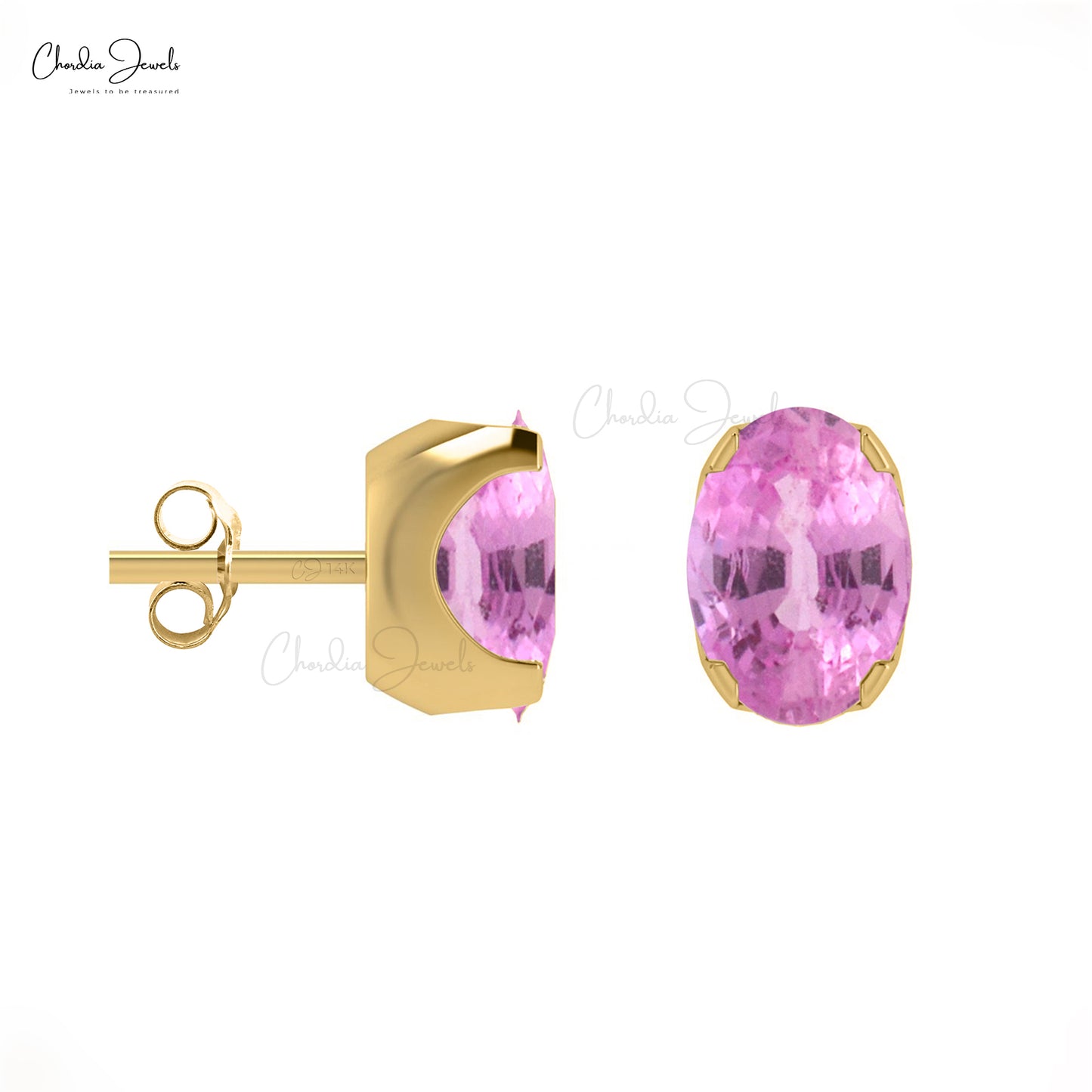 Oval Cut Gemstone Studs