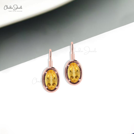 dainty citrine earrings