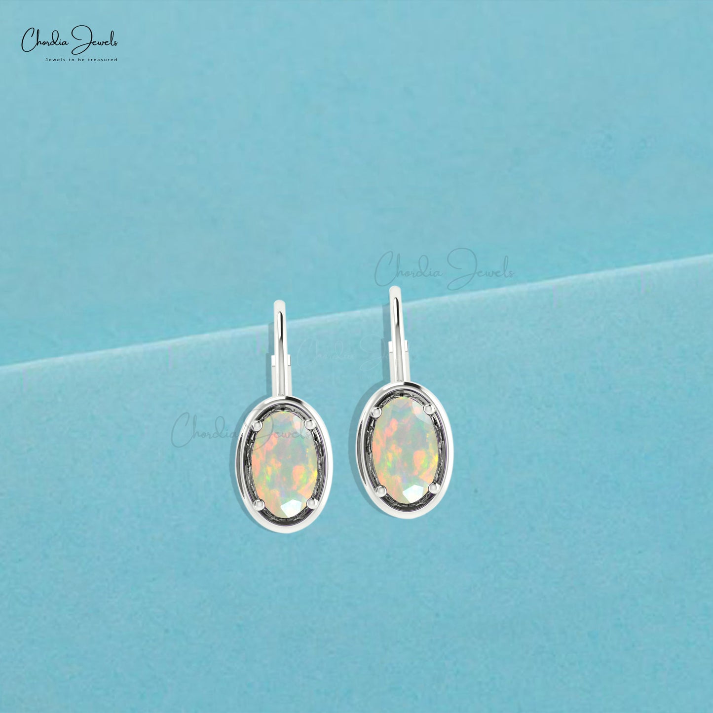 Natural Opal Gemstone Earring