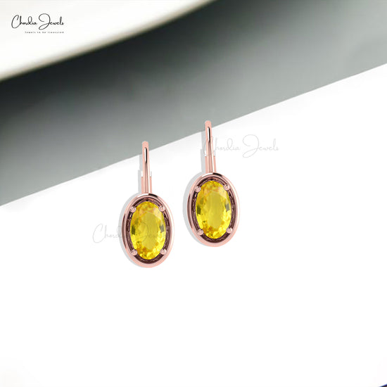 oval sapphire dangle earrings