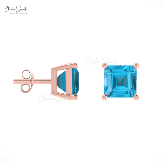 swiss blue topaz earrings