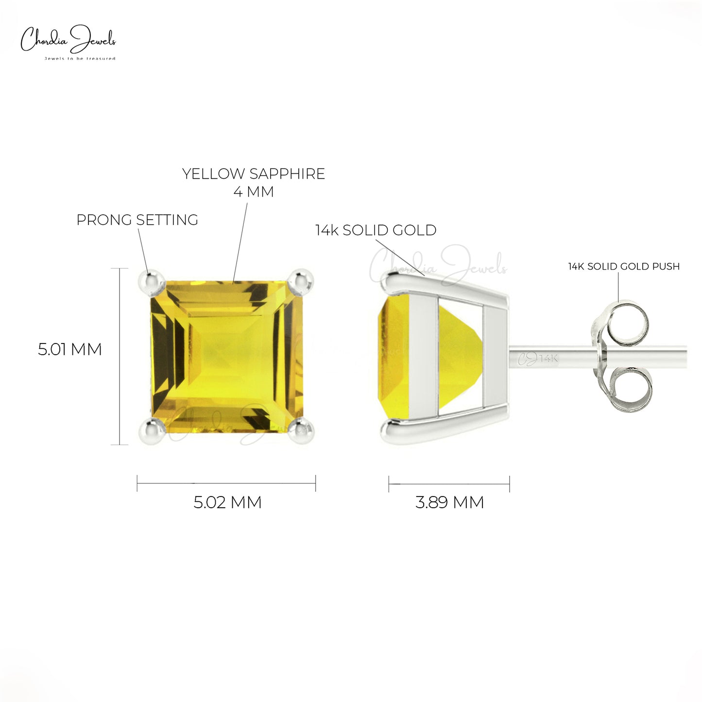 Yellow Sapphire Earrings
