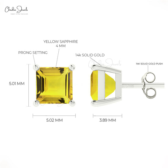 Yellow Sapphire Earrings