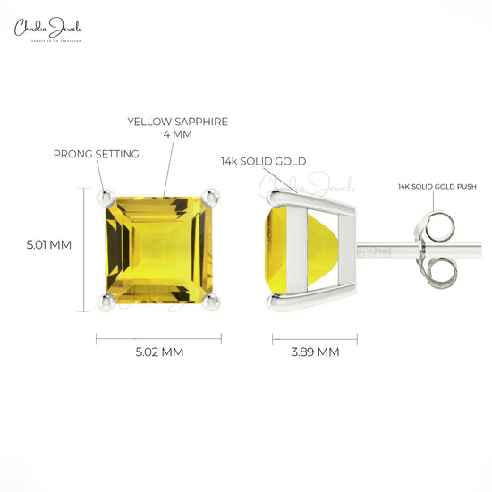 yellow sapphire earrings