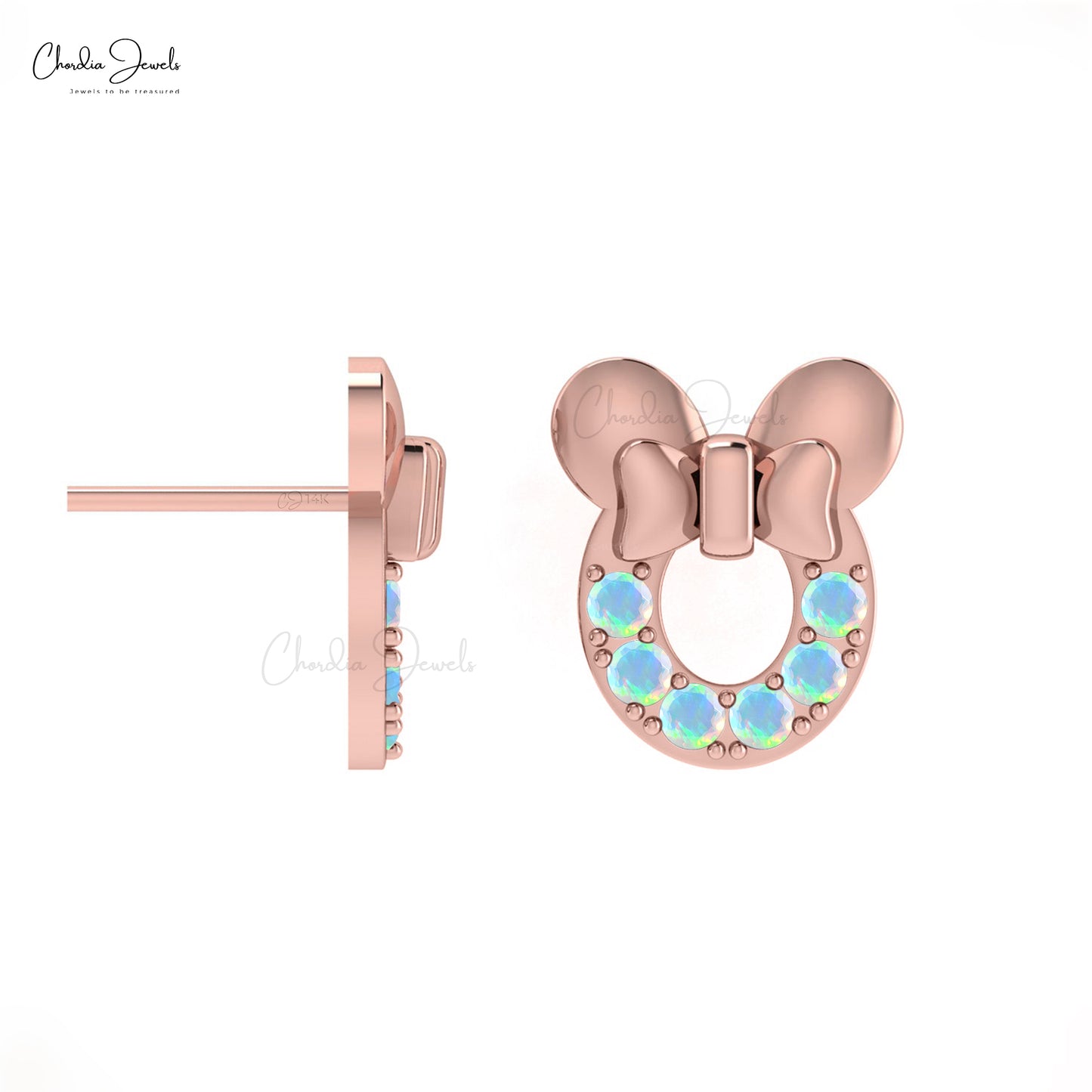 Opal Gemstone Stud Earrings