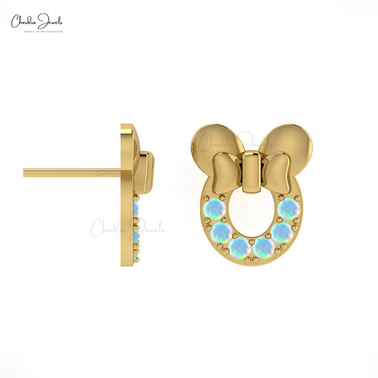 Natural Gemstone Stud Earrings