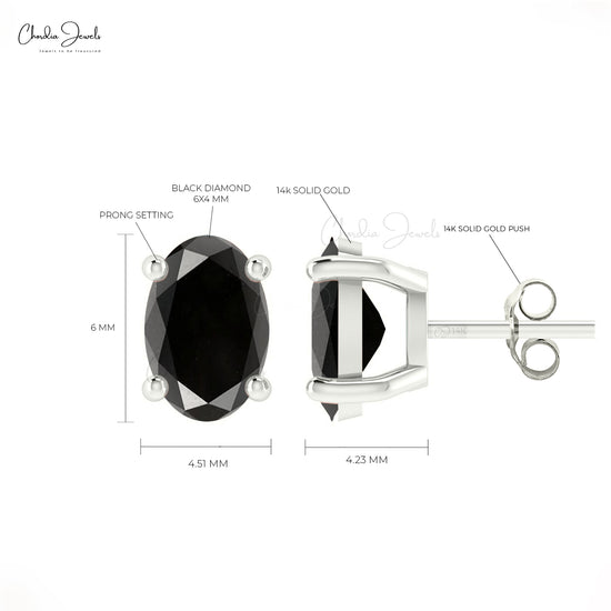 black diamond stud earrings