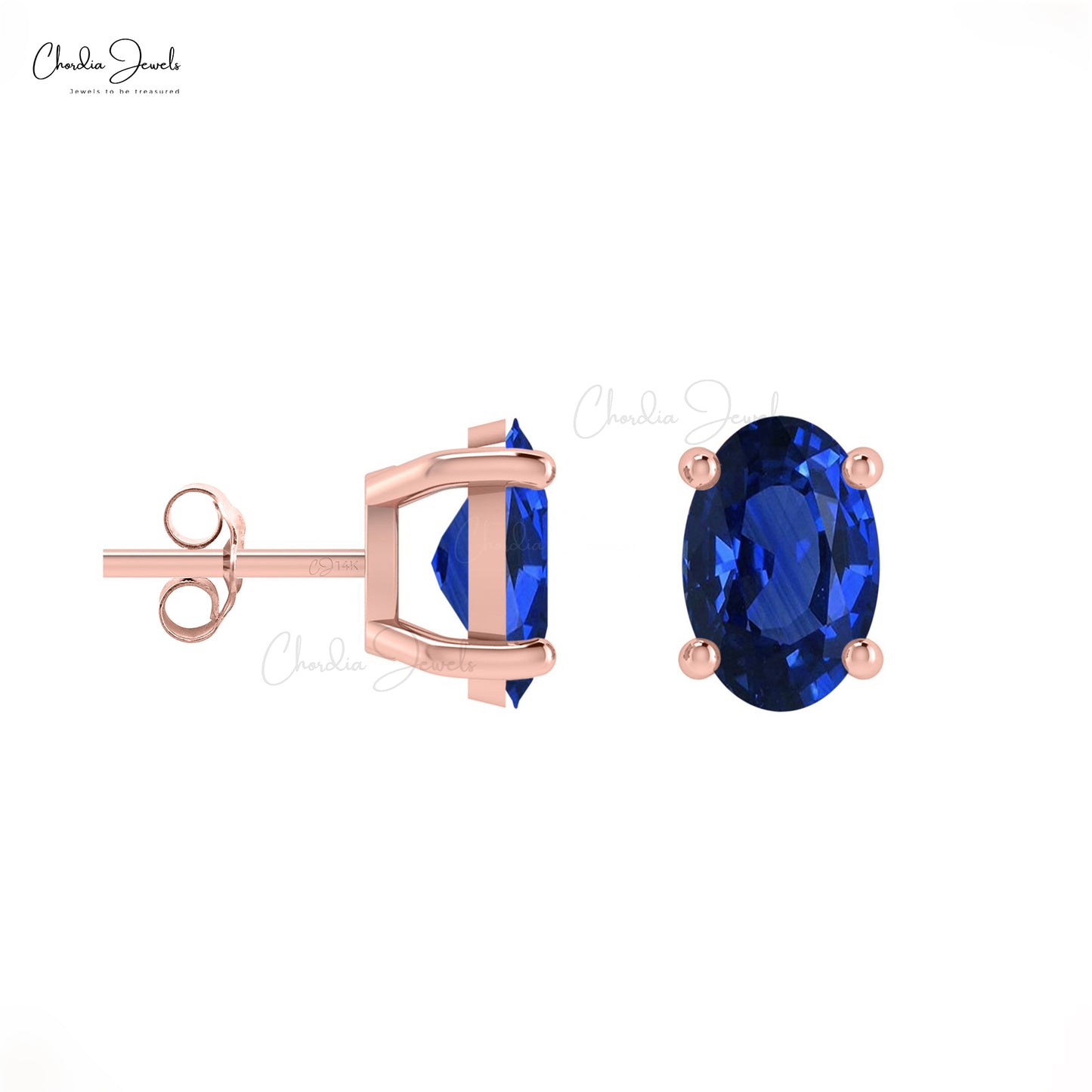 Solitaire Stud Earrings 