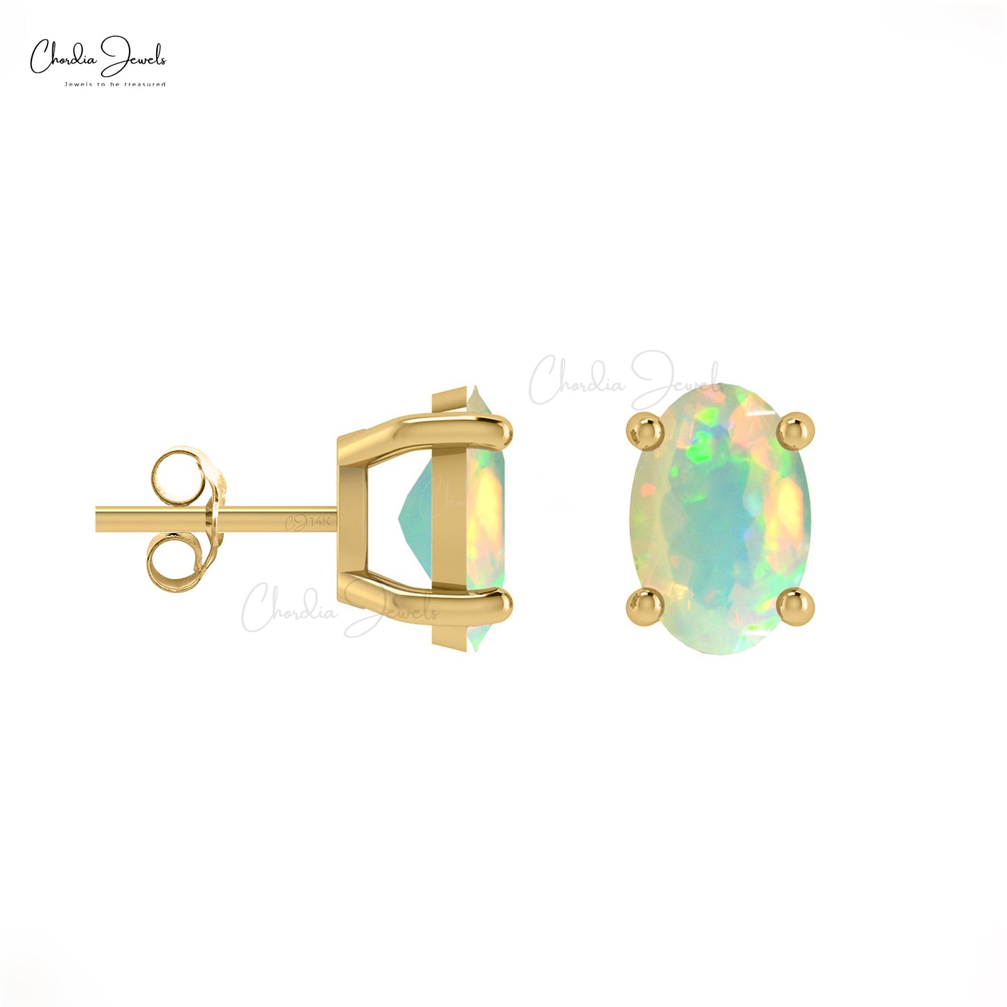 Natural Solitaire Studs