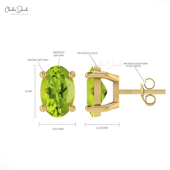 14k Solid Gold Push Back Studs Earrings