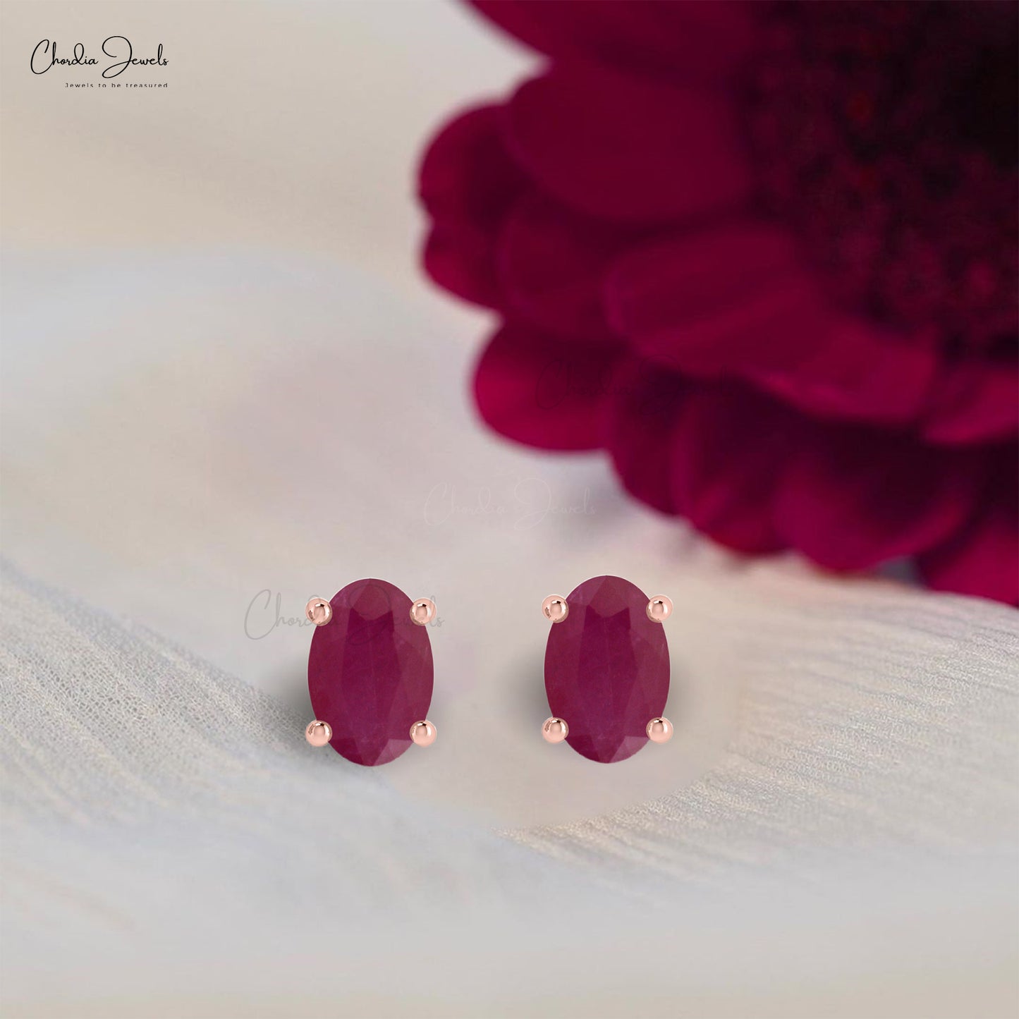 Ruby Stud Earrings