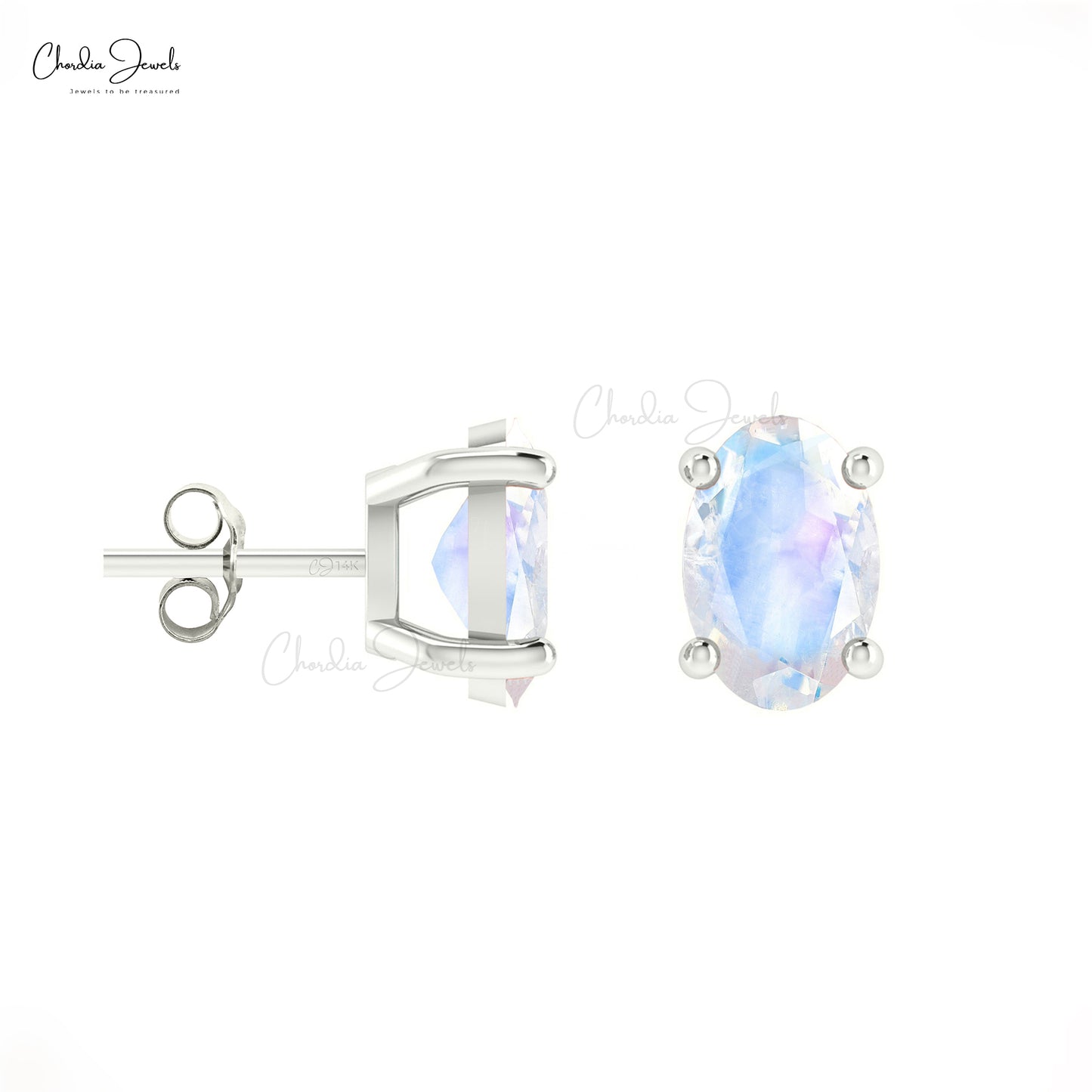 Gemstone Stud Earrings For Women