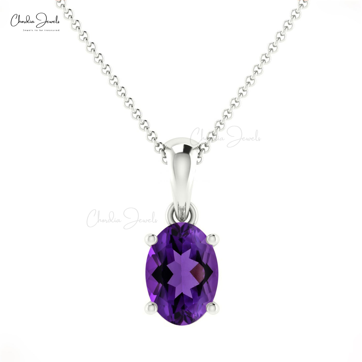 Load image into Gallery viewer, Genuine 0.44ct Amethyst Minimalist Pendant 14k Real Gold Classic Gemstone Pendant For Her

