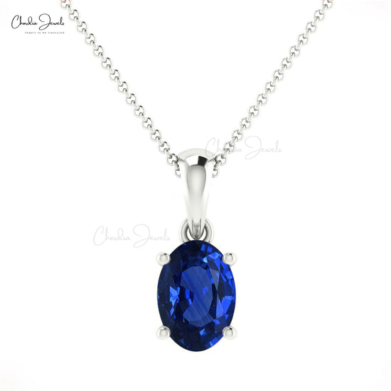 Graceful Blue Sapphire Gemstone Necklace For Shinning Women Silver Necklace  Jewelry Good Cut Real Natural Gem Thanksgiving Gift - Necklaces - AliExpress