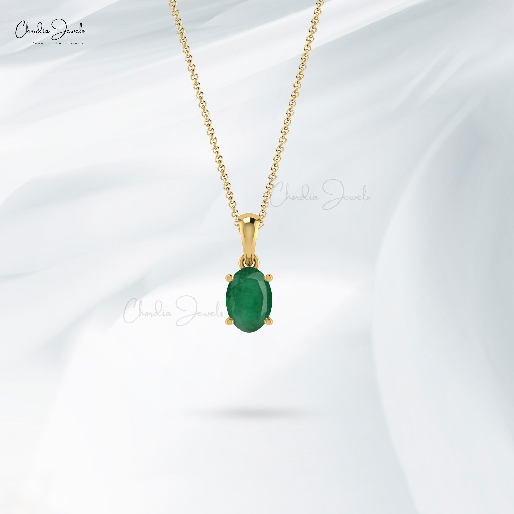 Gold Emerald & Pearl Necklace - South India Jewels