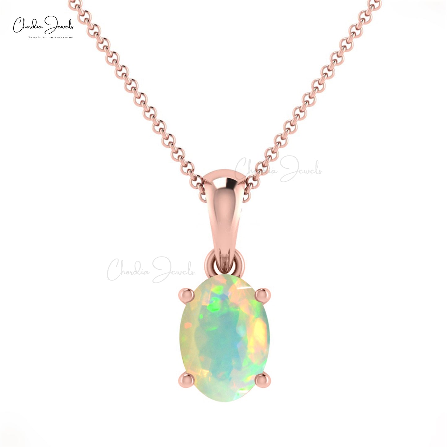 Solitaire Wedding Charm in 0.28 Ct Fire Opal Gemstone 14k Solid Gold Dangle Pendant