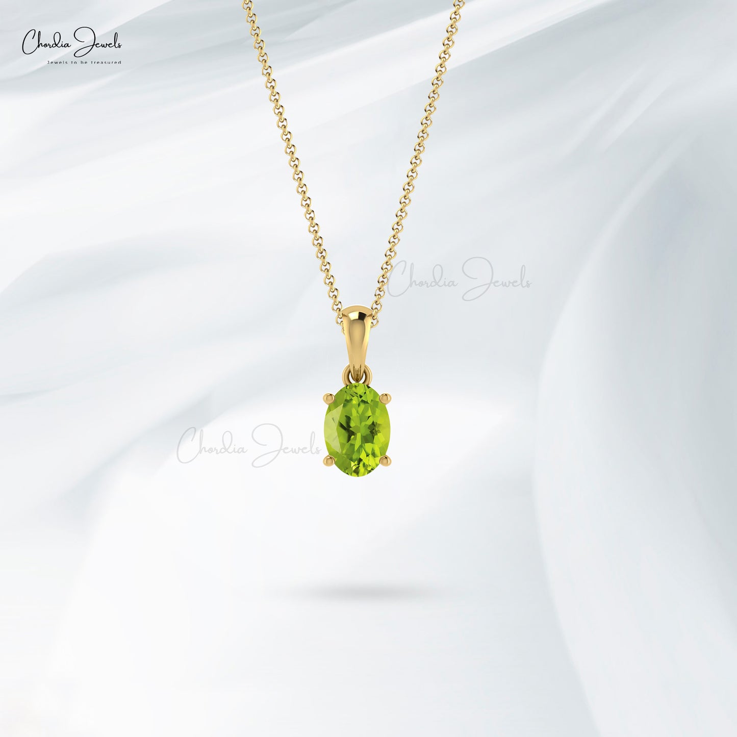 14K GOLD PERIDOT PENDANT