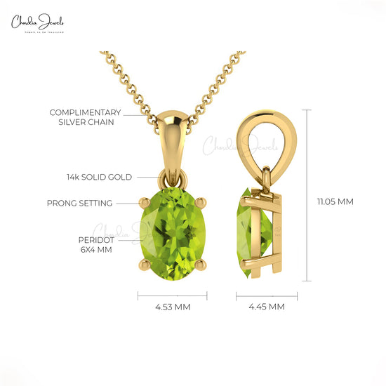 PERIDOT DAINTY PENDANT