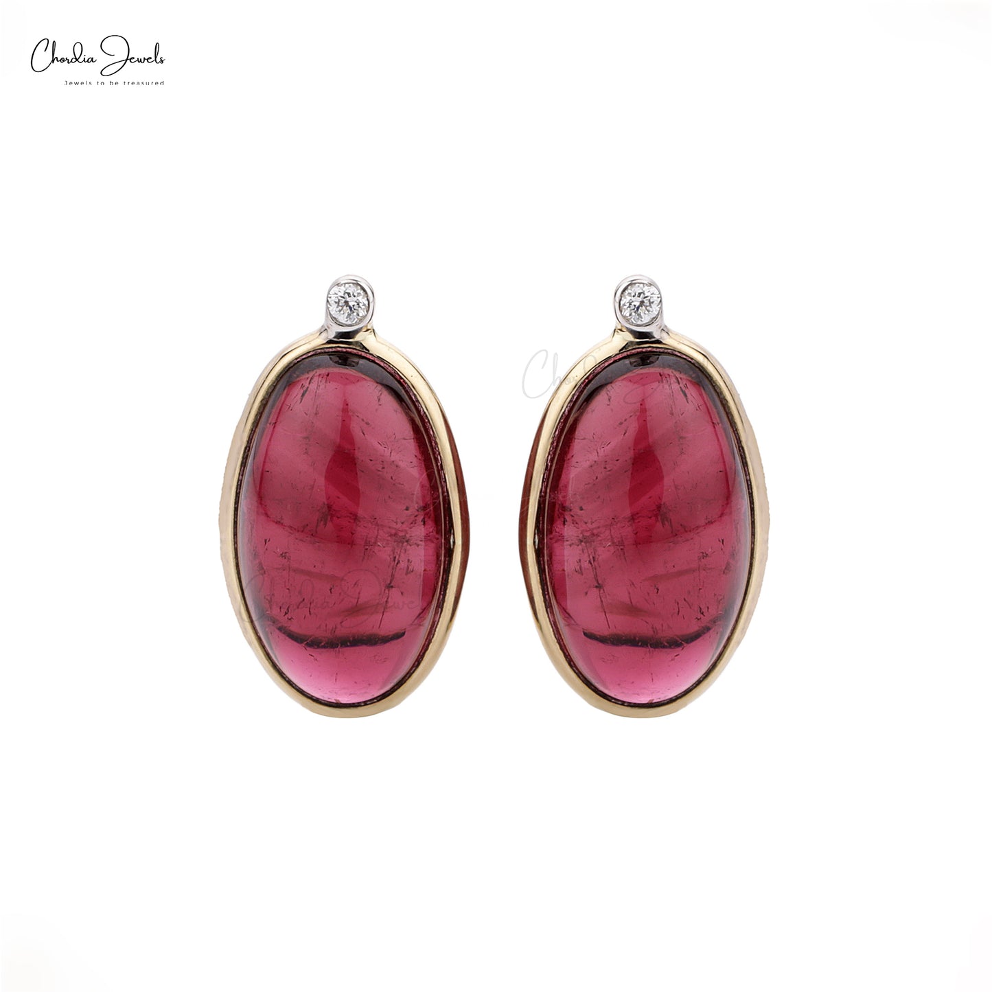 Natural Pink Tourmaline Earrings 