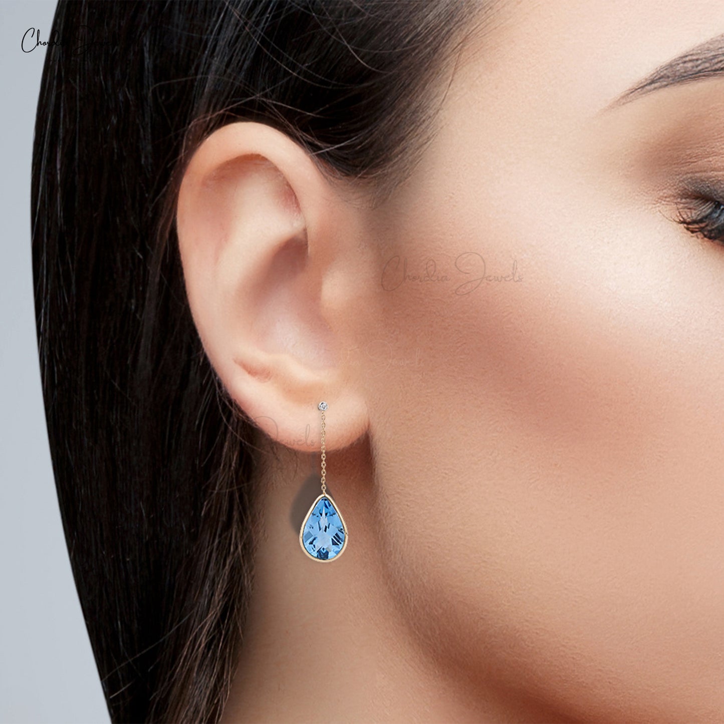 Swiss shop topaz earrings