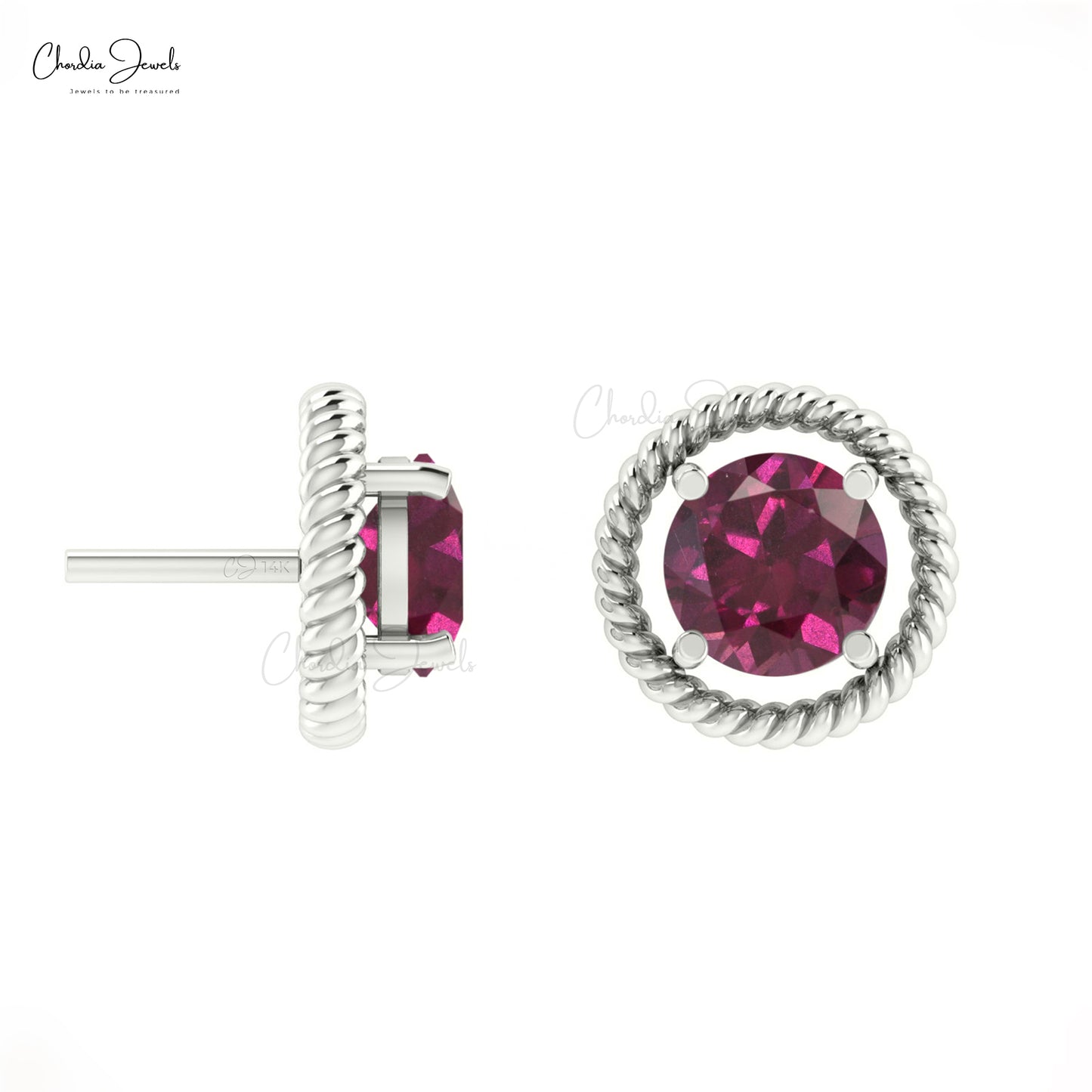 Prong Set Gemstone Studs 