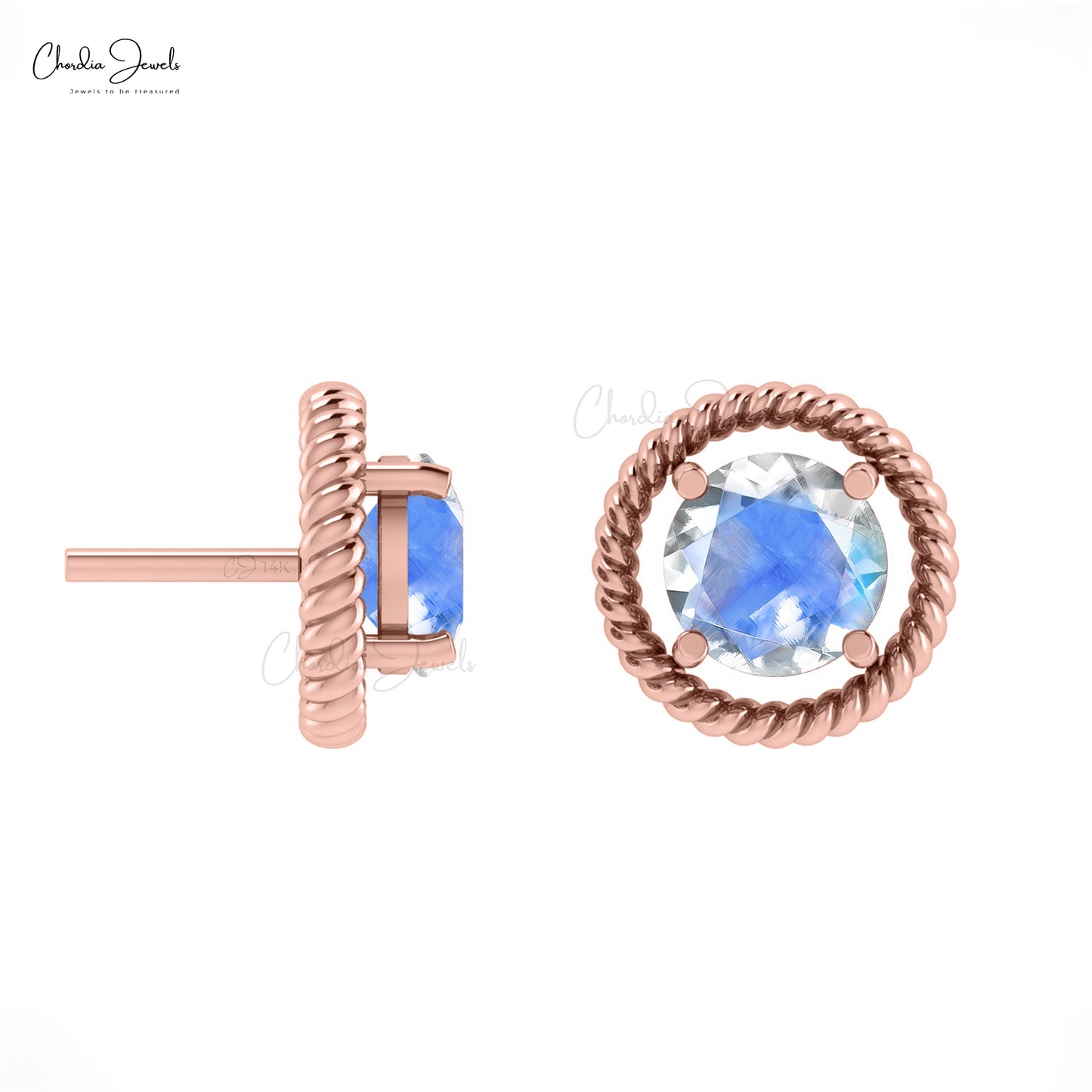 14k Solid Gold Gemstone Earrings