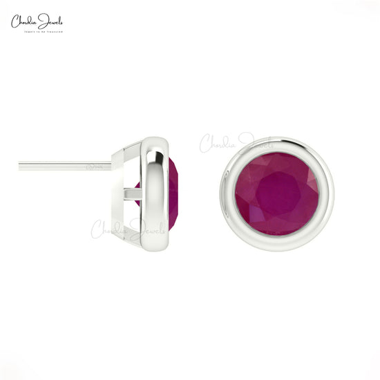 Bezel Set Earrings