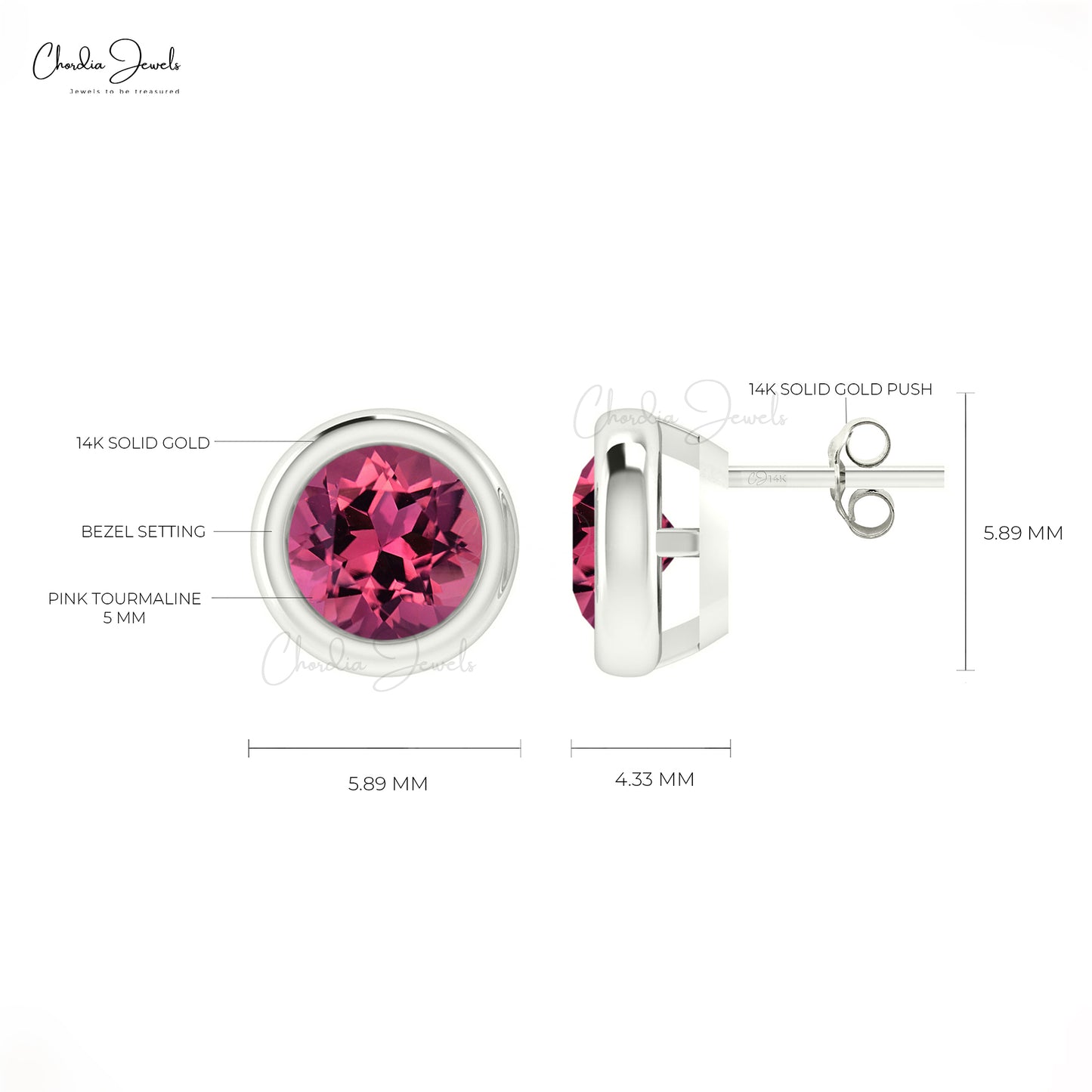 Pink Tourmaline Earrings