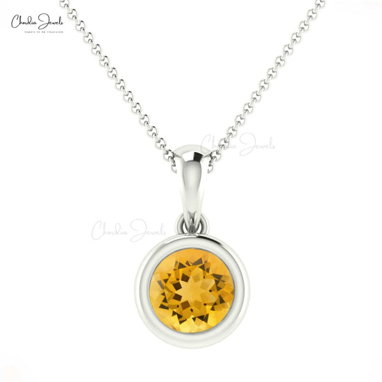 Buy Citrine Solitaire Pendant