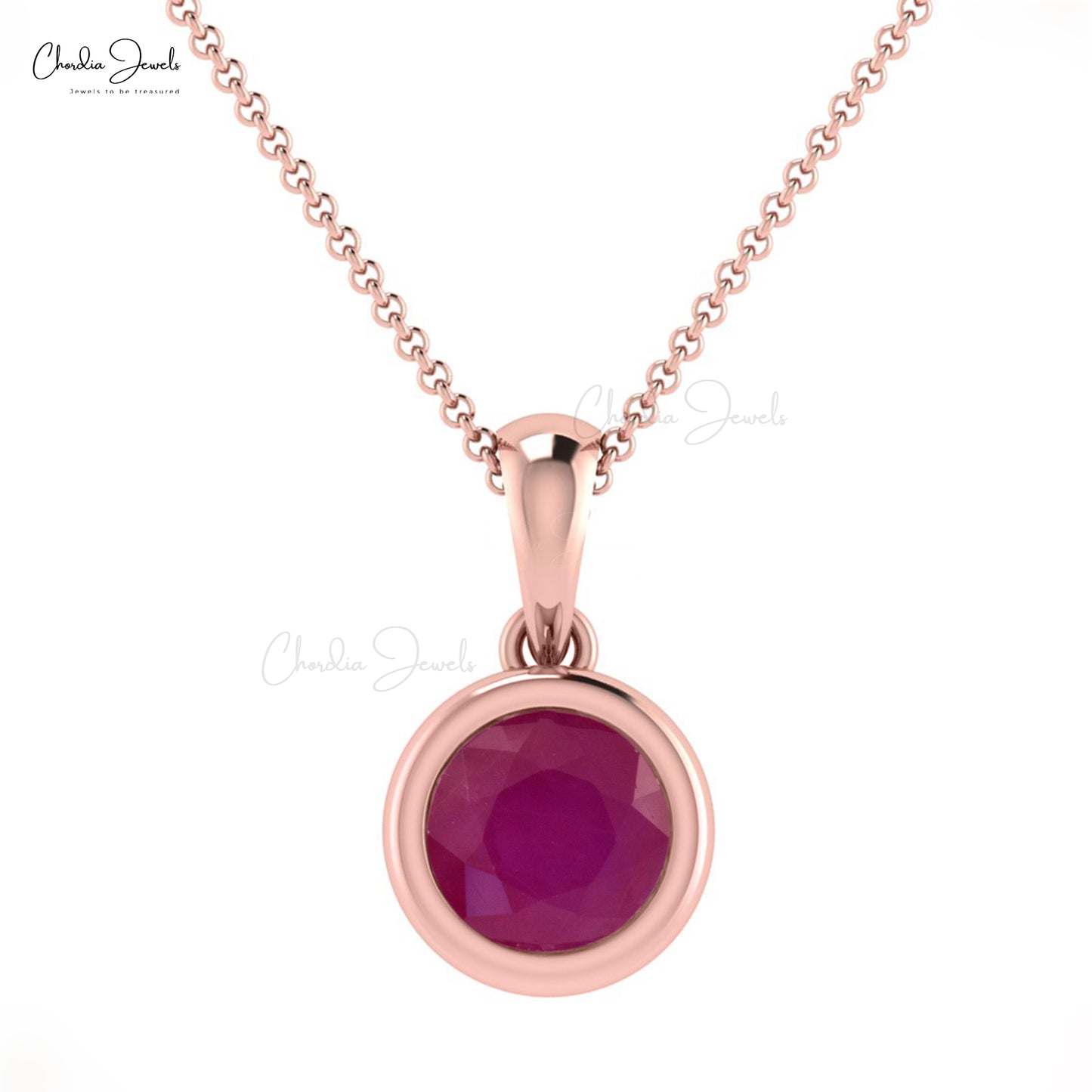 Buy Ruby Solitaire Pendant