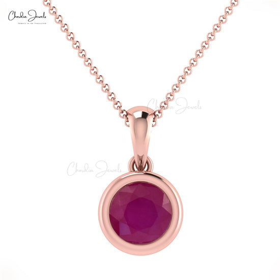 Buy Ruby Solitaire Pendant