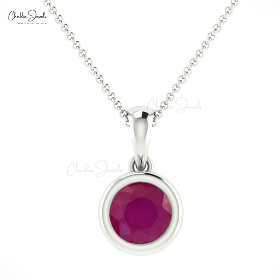 Buy Ruby Solitaire Pendant