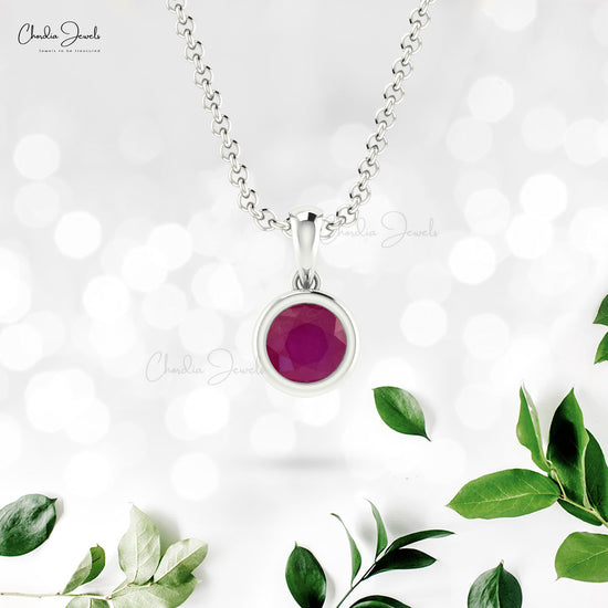 Buy Ruby Solitaire Pendant