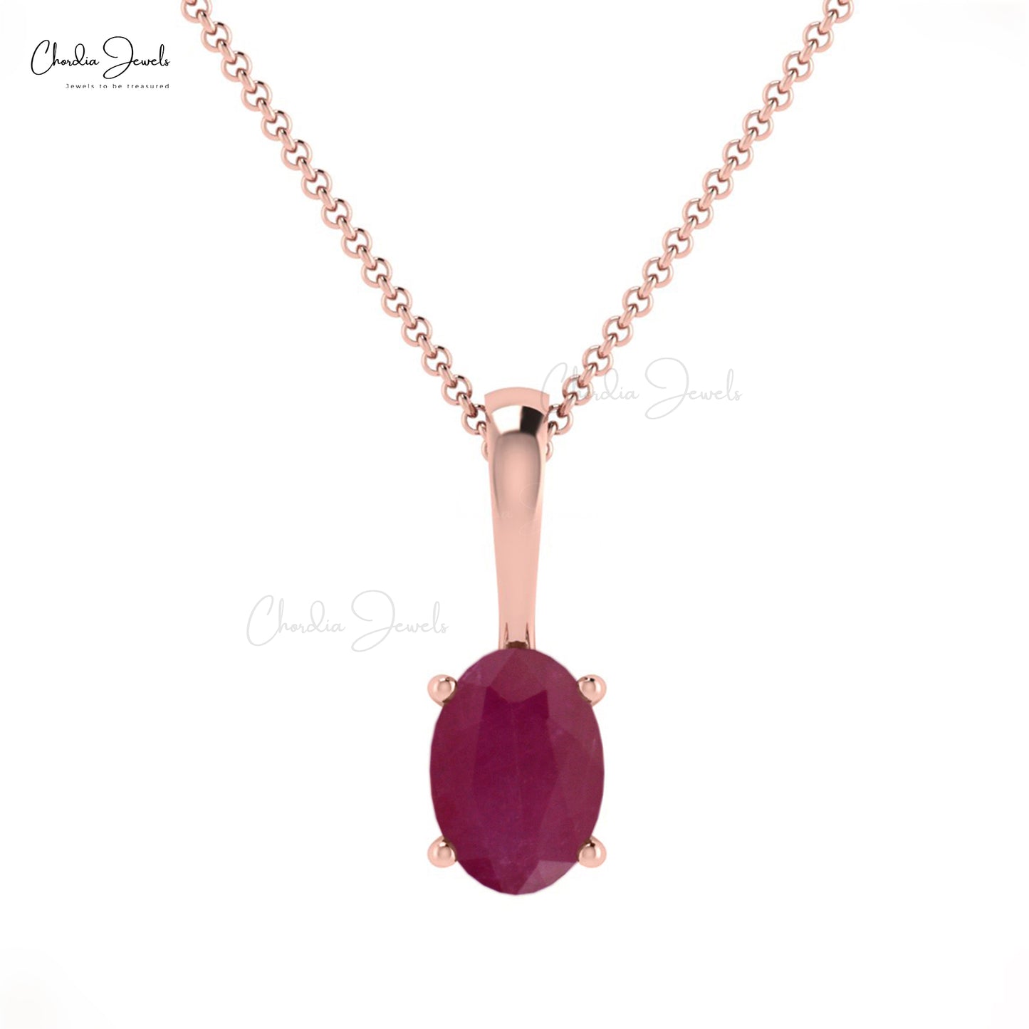 Shop Ruby Solitaire Pendant